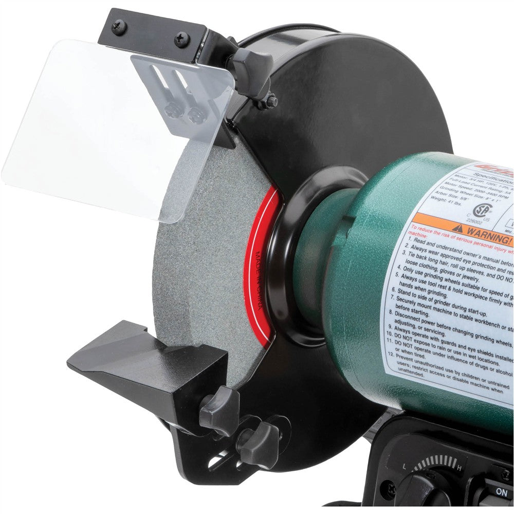 Grizzly T27305 - 8" Variable-Speed Grinder with Light