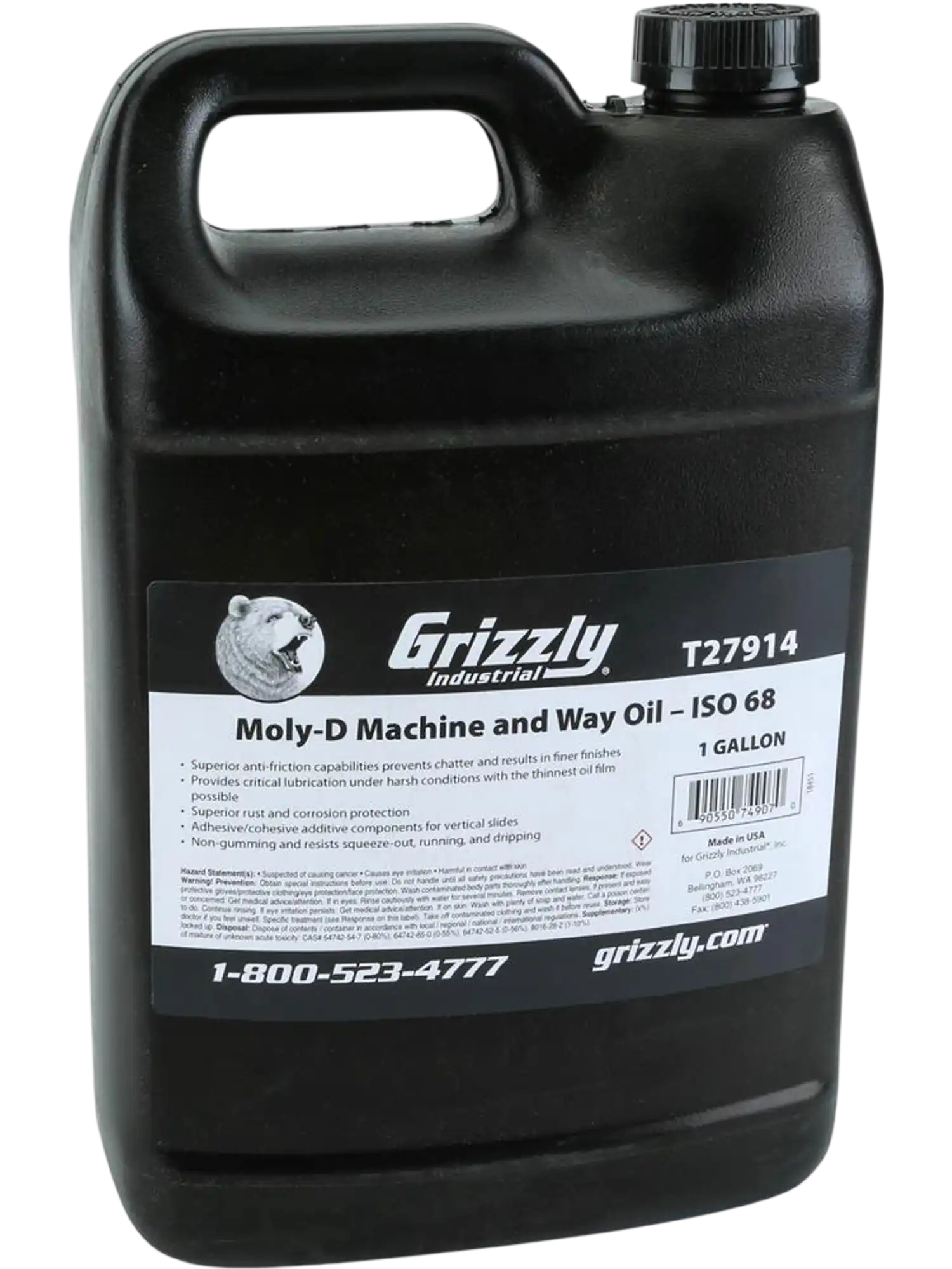 Grizzly T27914 Lubricant Moly-D Machine and Way Oil ISO 68 1 Gallon New