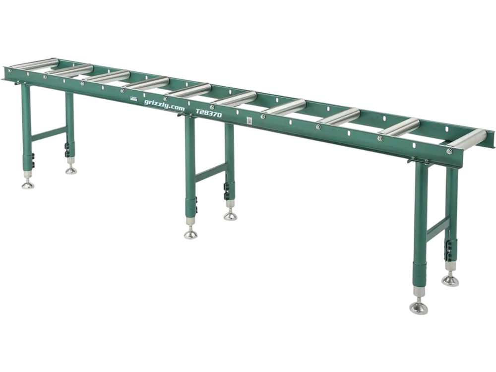 Grizzly T28370 - 14" x 118" Heavy-Duty Roller Table