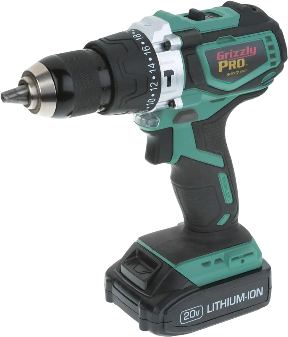 Grizzly PRO T30290X - 20V Hammer Drill Kit with Li-Ion Battery (Charger Not Included)