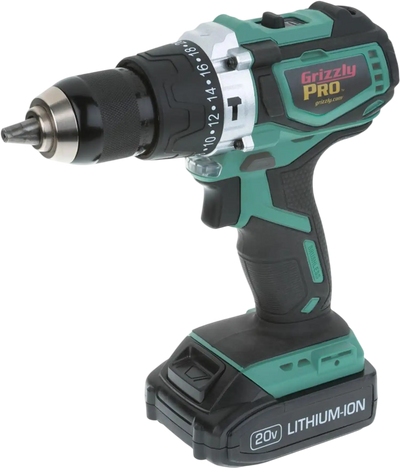 Grizzly T30290X Hammer Drill Grizzly PRO 20V Kit Li-Ion Battery Charger Not Included New