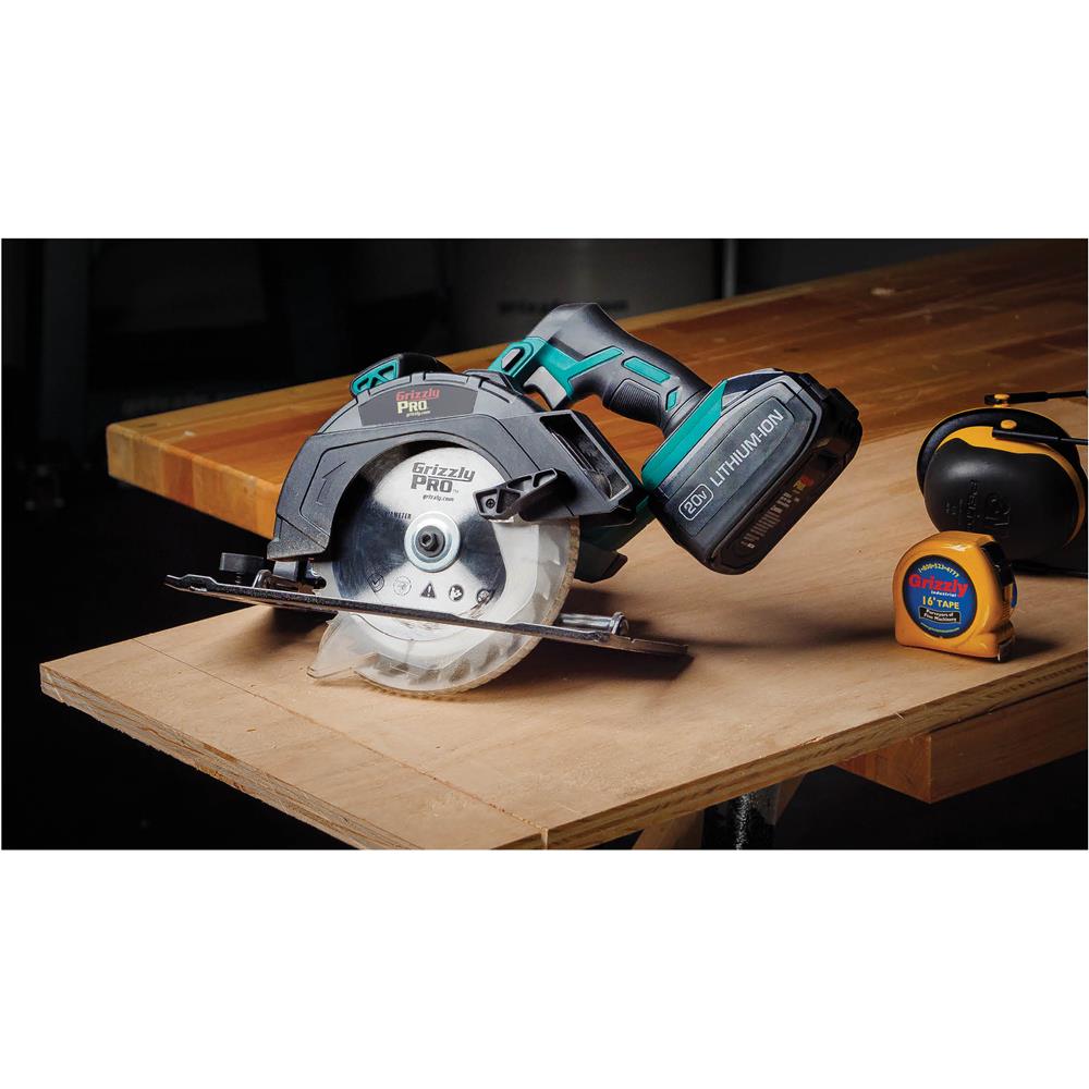 Grizzly PRO T30293X - 20V 6-1/2" Circular Saw Kit with Li-Ion Battery (Charger Not Included)