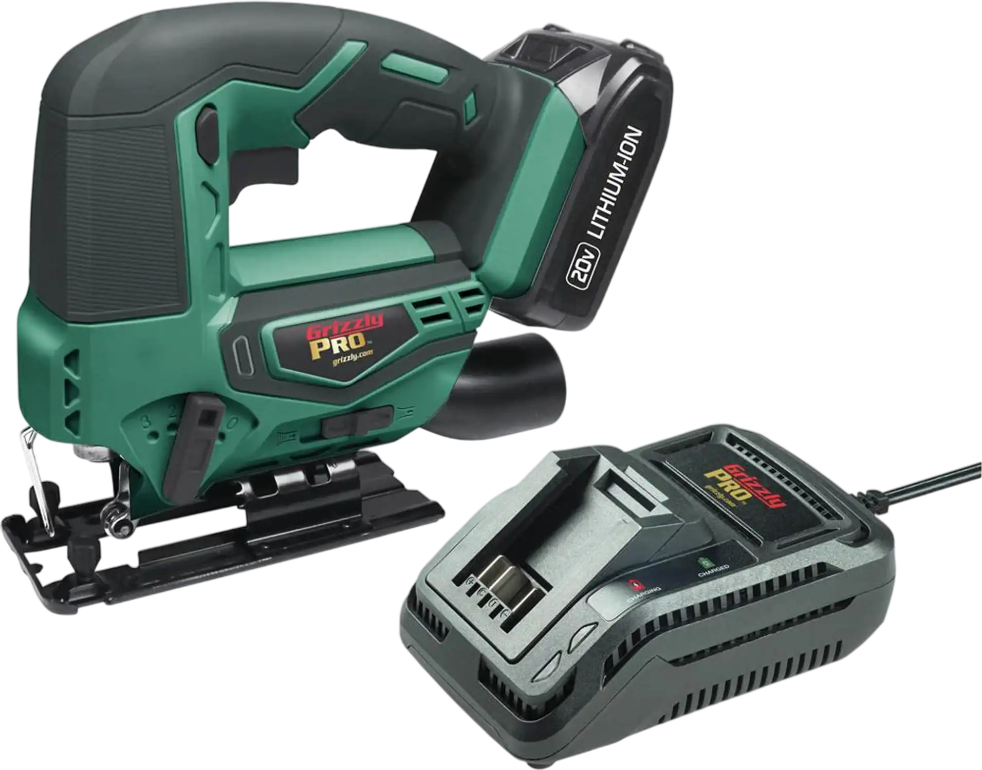 Grizzly T30295X1 Jig Saw PRO 20V Jigsaw Kit w/ 2.0Ah Li-Ion Battery & Charger New