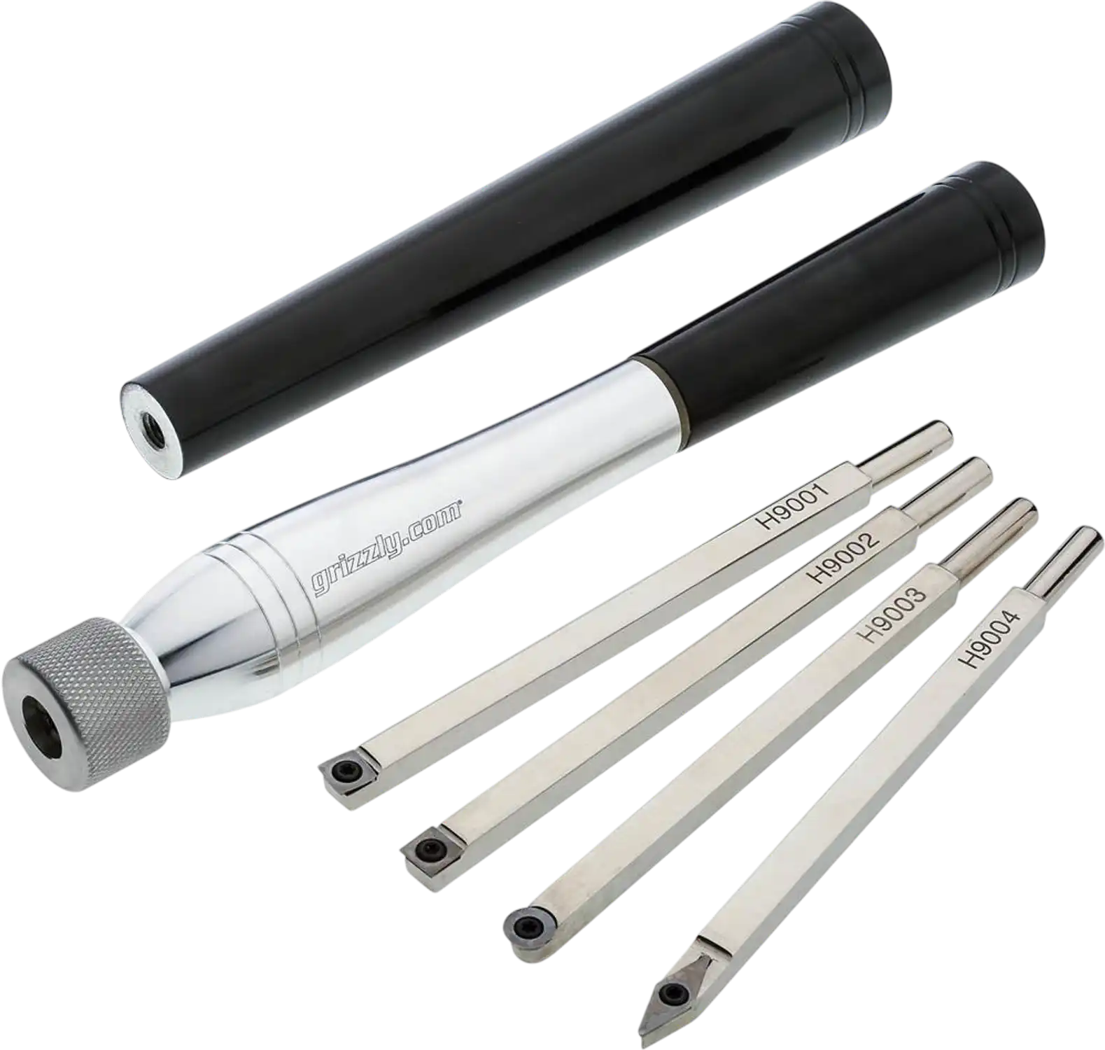 Grizzly T30498 Chisels & Gouges 6 Pc Collet Woodturning Chisel Set Carbide Inserts Aluminum Handles New