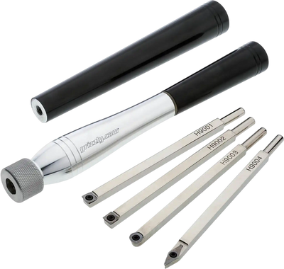 Grizzly T30498 Chisels & Gouges 6 Pc Collet Woodturning Chisel Set Carbide Inserts Aluminum Handles New