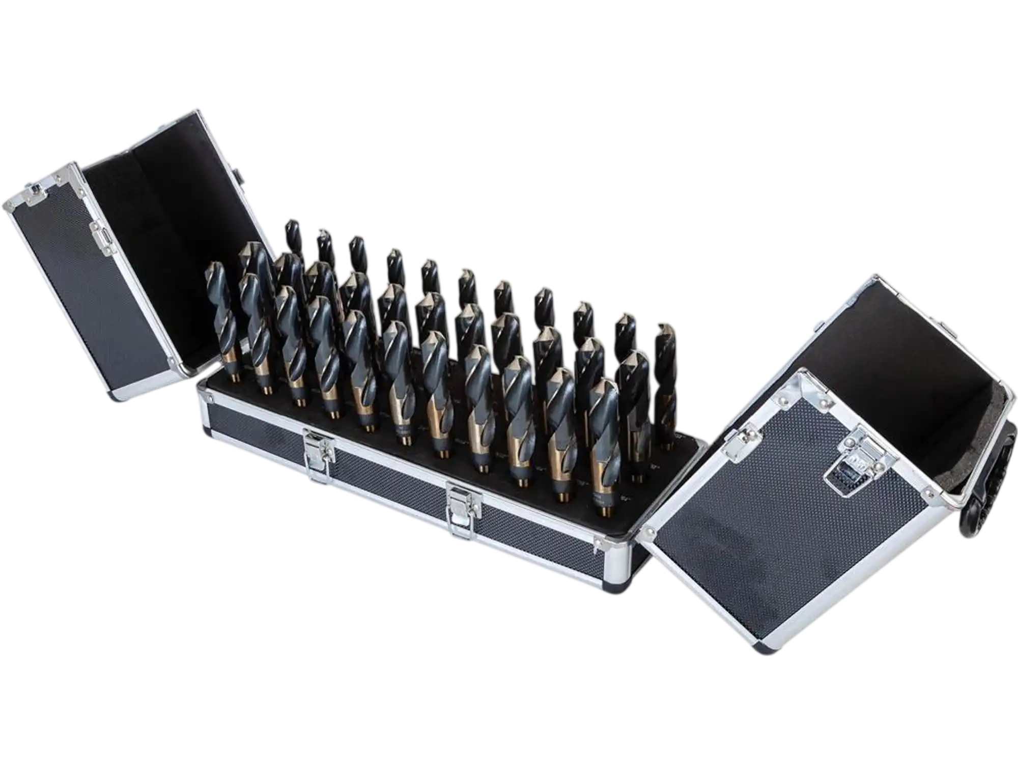 Grizzly T31990 Specialty Drill Bits 33-Pc M35 Cobalt Silver & Deming Drill Bit Set New
