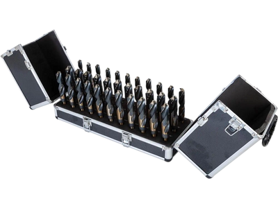 Grizzly T31990 Specialty Drill Bits 33-Pc M35 Cobalt Silver & Deming Drill Bit Set New