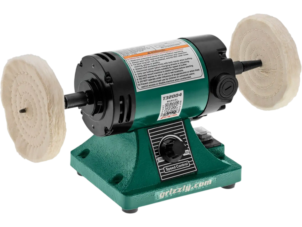 Grizzly T32004 - 3/4 HP Variable-Speed Mini Benchtop Buffer