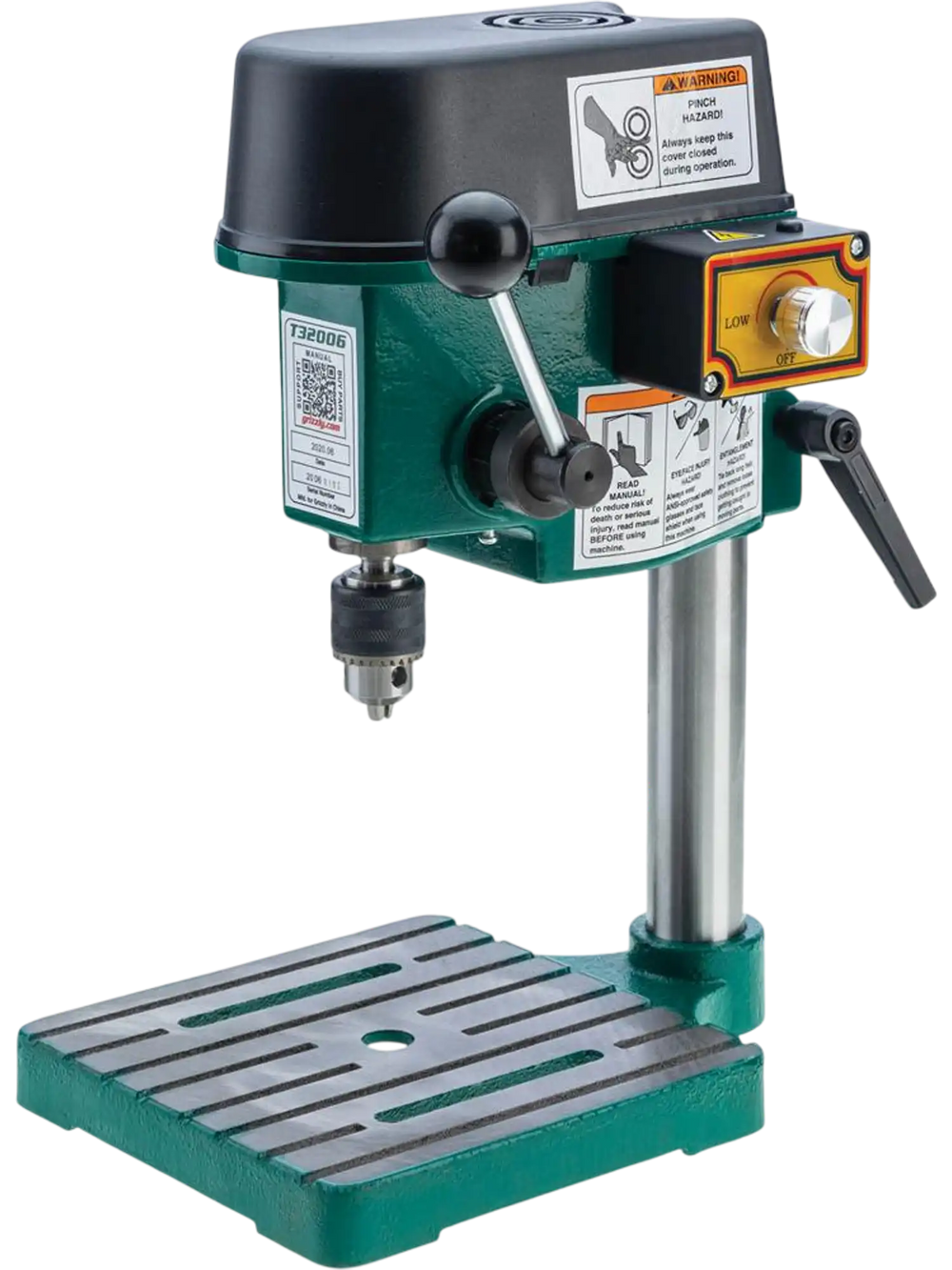 Grizzly T32006 - Variable-Speed Mini Benchtop Drill Press