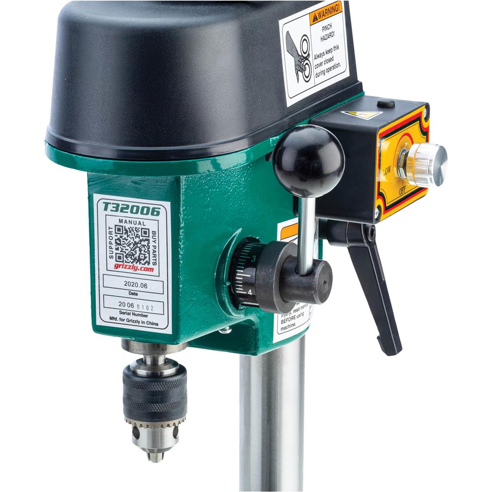 Grizzly T32006 - Variable-Speed Mini Benchtop Drill Press