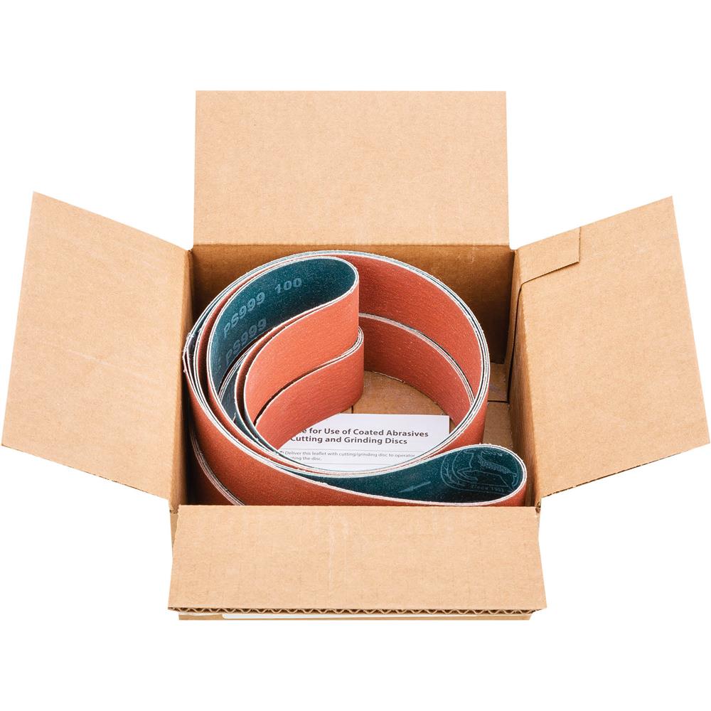 Grizzly T32052 - 2" x 72" Ceramic Sanding Belt, 100 Grit, 5 Pk.