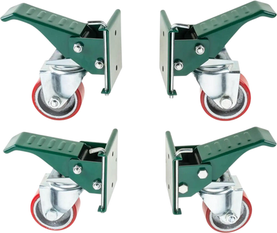 Grizzly T32334 Casters 400 lbs Capacity Workbench Caster Set 4-Pc New