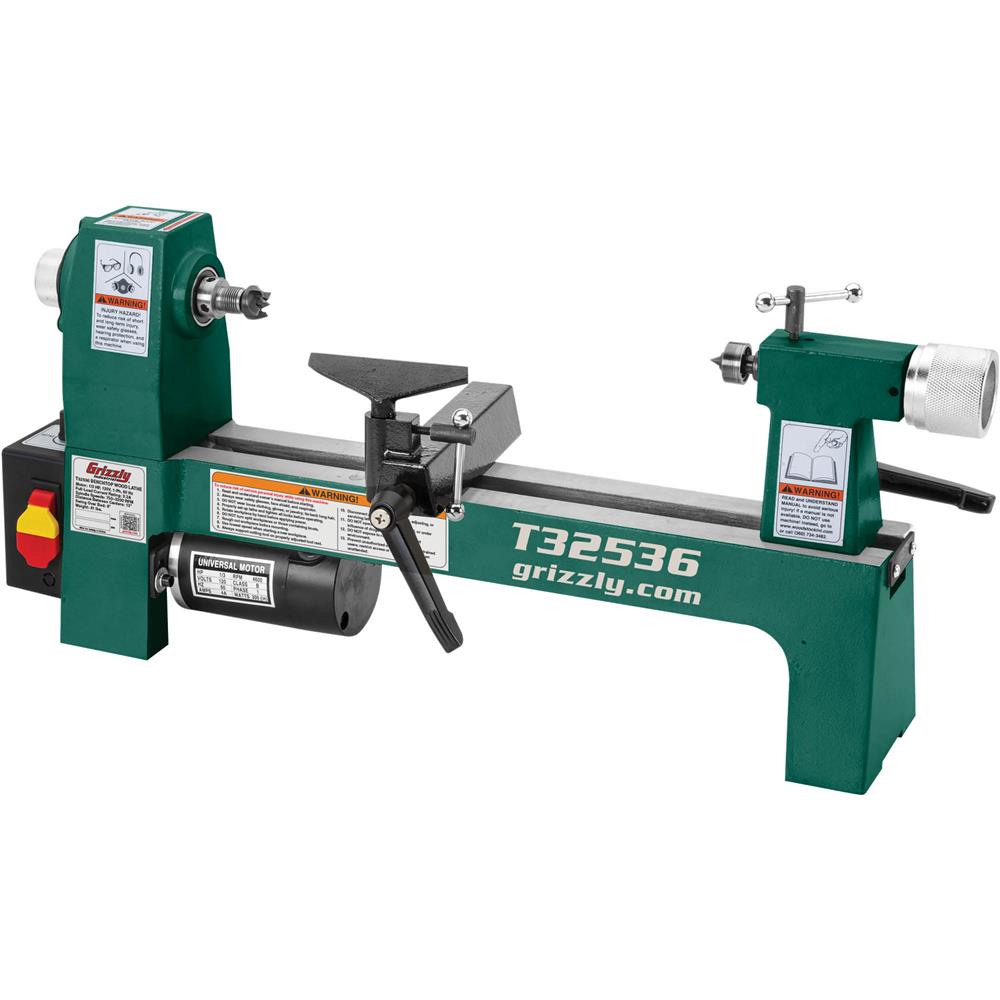 Grizzly T32536 - 8" x 13" Variable-Speed Benchtop Wood Lathe