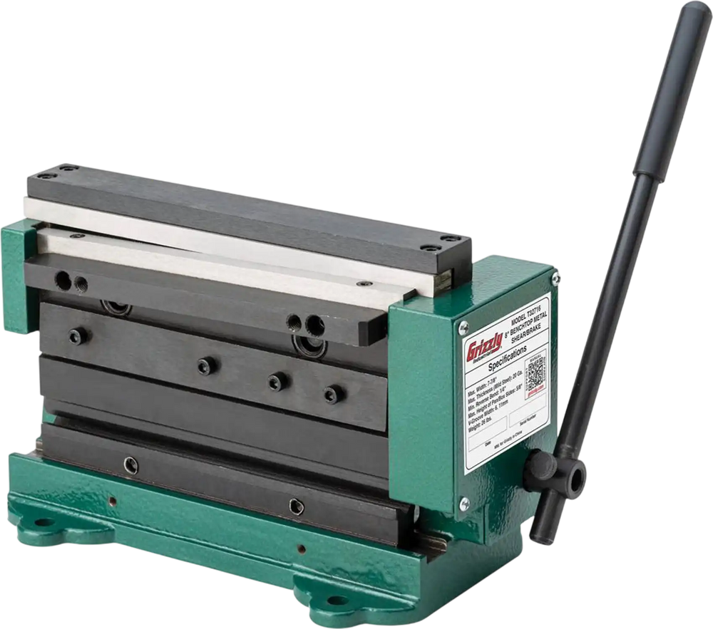 Grizzly T32716 - 8" Benchtop Metal Shear/Brake