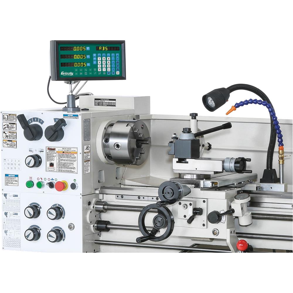 Grizzly T33009 - 7-7/8" x 43-5/16" 2-Axis Lathe DRO