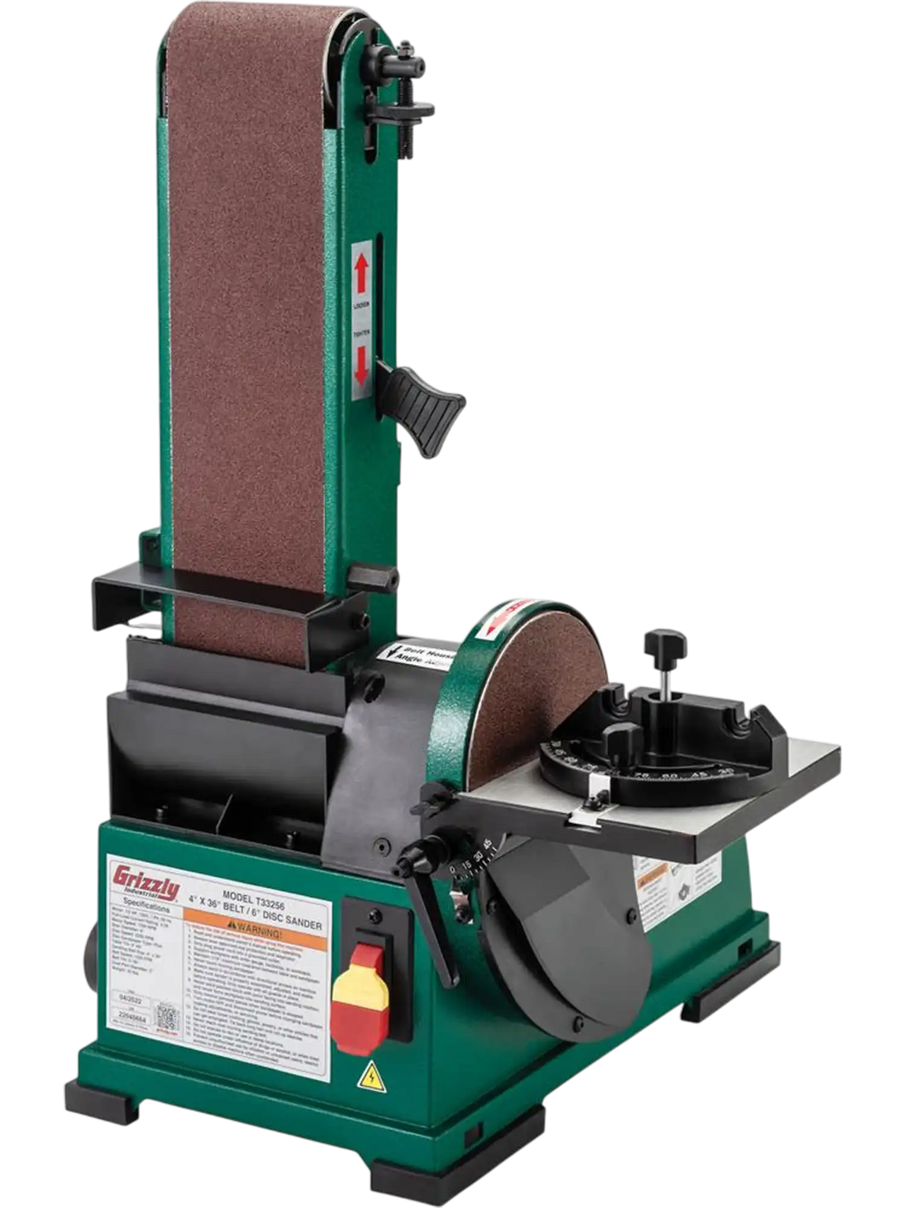 Grizzly T33256 - 4" x 36" Belt / 6" Disc Combo Sander