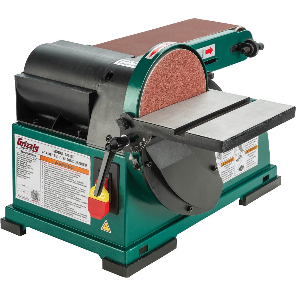 Grizzly T33256 - 4" x 36" Belt / 6" Disc Combo Sander