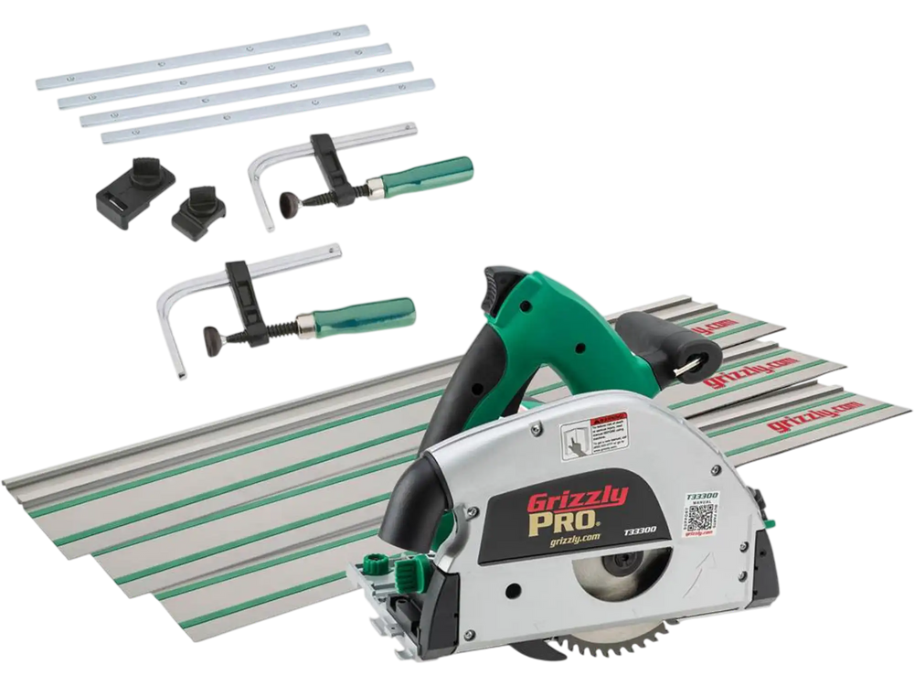 Grizzly PRO T33300ZX - 6-1/4" Track Saw Bundle