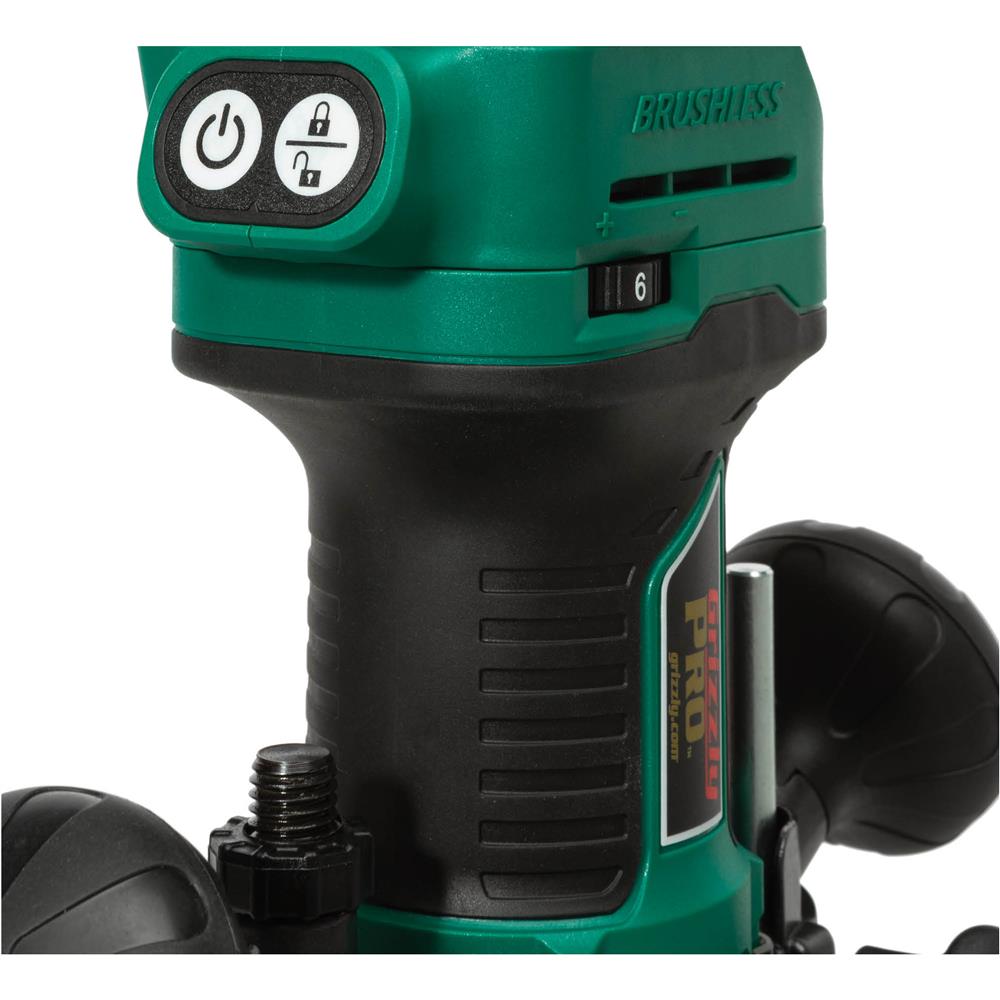 Grizzly PRO T33304 - 20V 1/4" Plunge Router - Tool Only