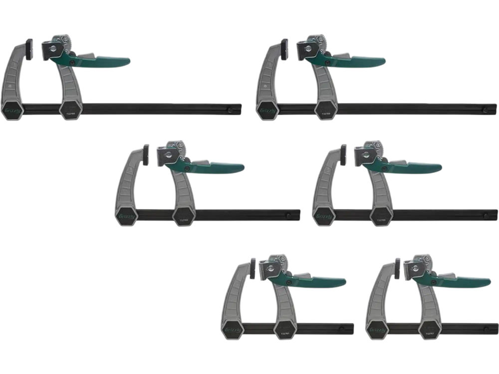Grizzly T33389 - Quick Gear Clamp Kit, 4-3/4" Throat, 6 pk.