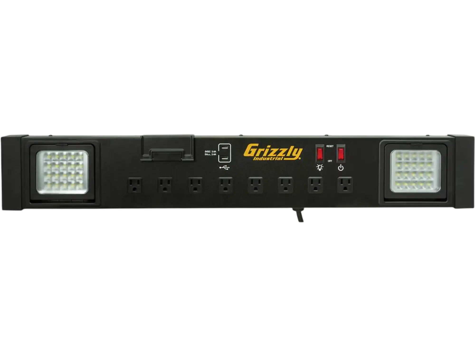Grizzly T33678 Lighting 1000 Lumen Workbench Light Charging Station New