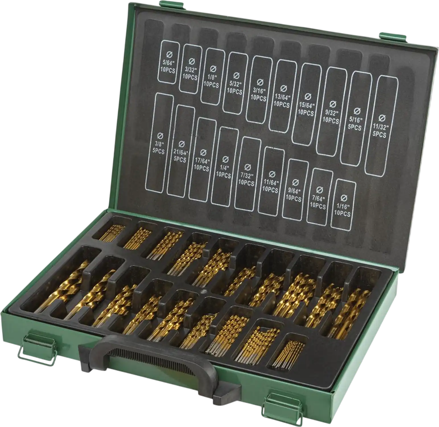 Grizzly T33687 Drill Bit Set PRO M2 HSS Bulk TiN-Coated 170-Pc New
