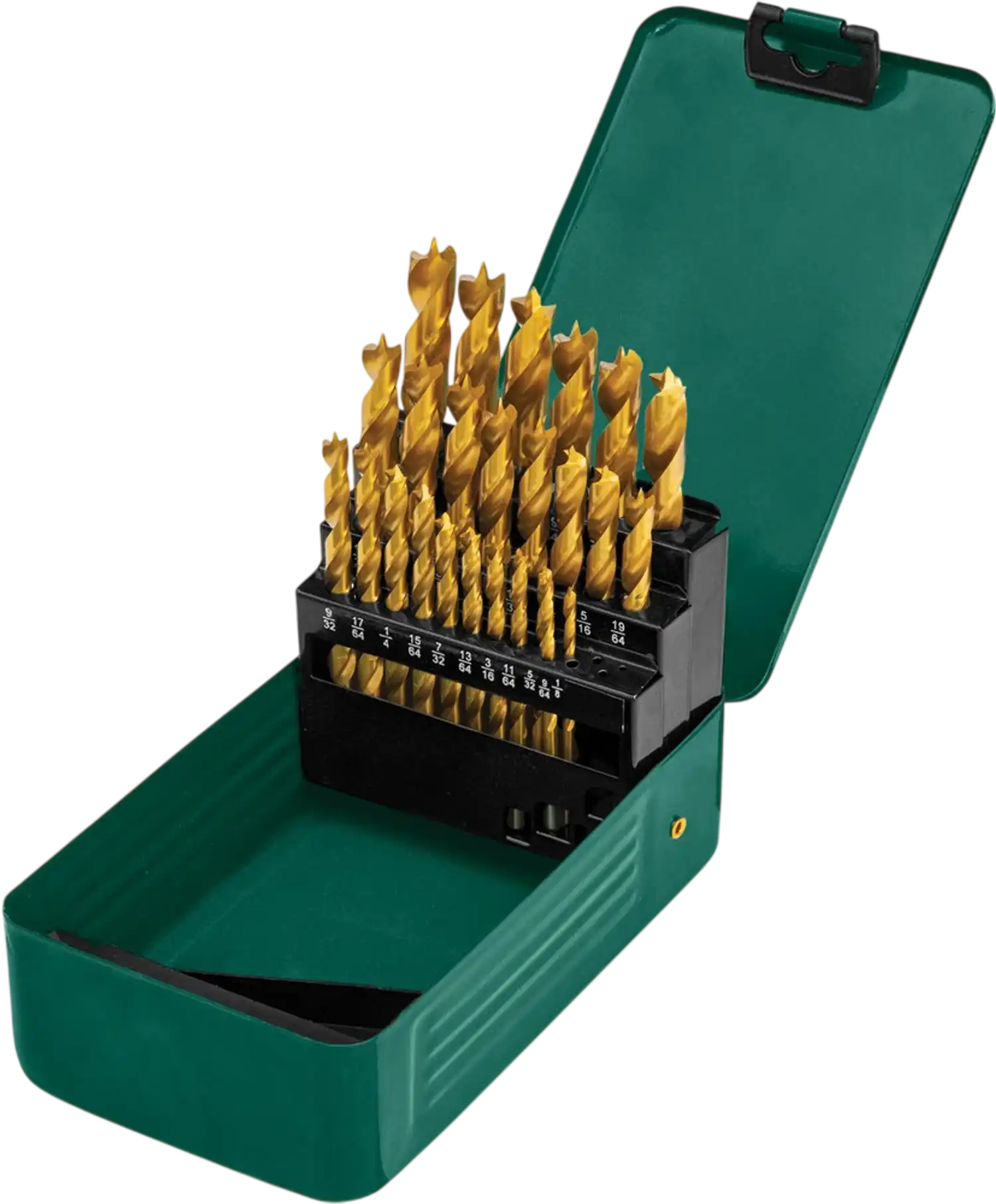 Grizzly T33691 Brad Point Bits PRO M2 HSS TiN-Coated Bit Set 25 Pc New