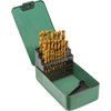Grizzly PRO T33691 - M2 HSS TiN-Coated Brad Point Bit Set, 25 Pc.