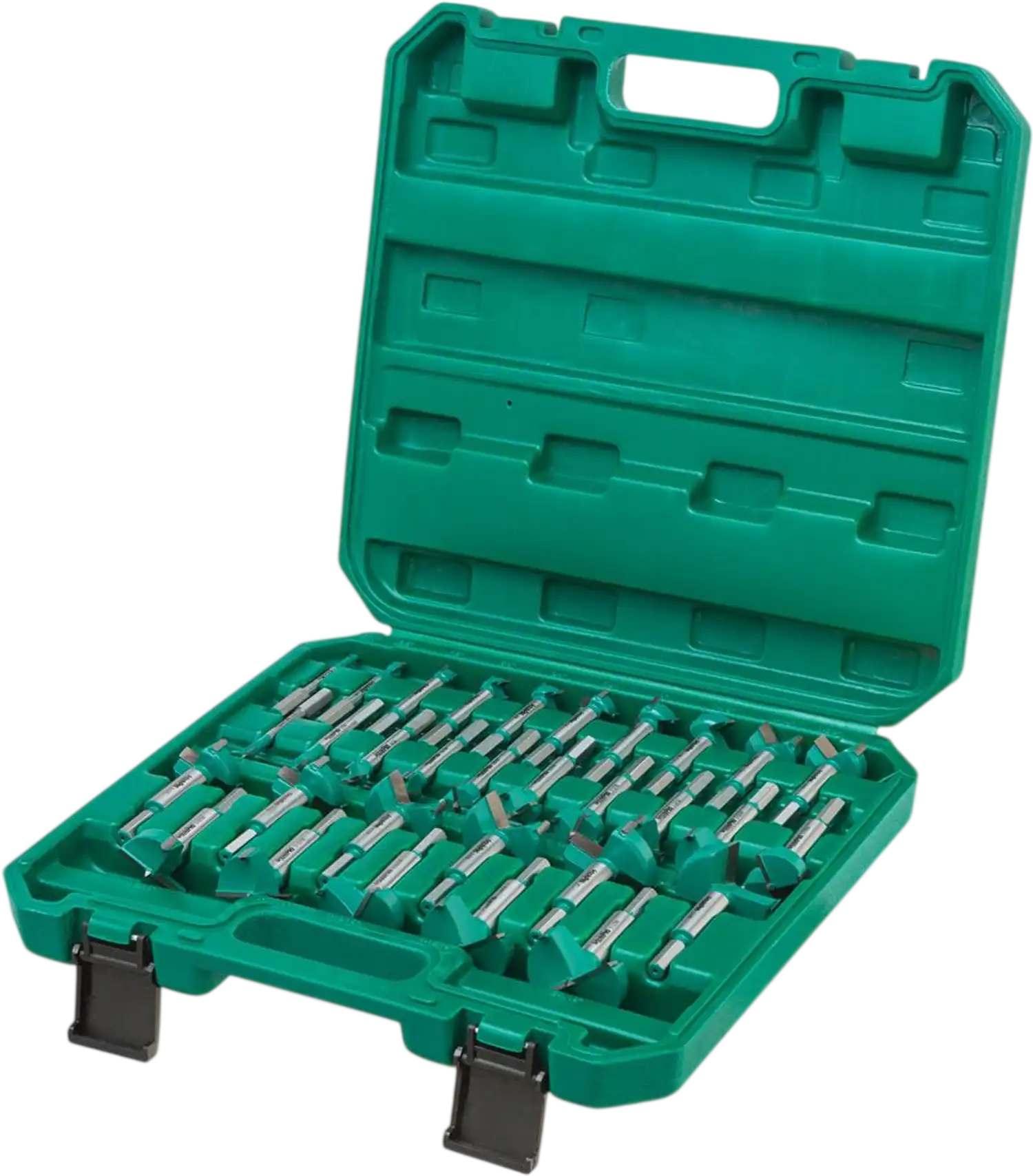 Grizzly T33697 Forstner Bits PRO 31 Pc Tungsten Carbide Hex Shank Bit Set 1/4