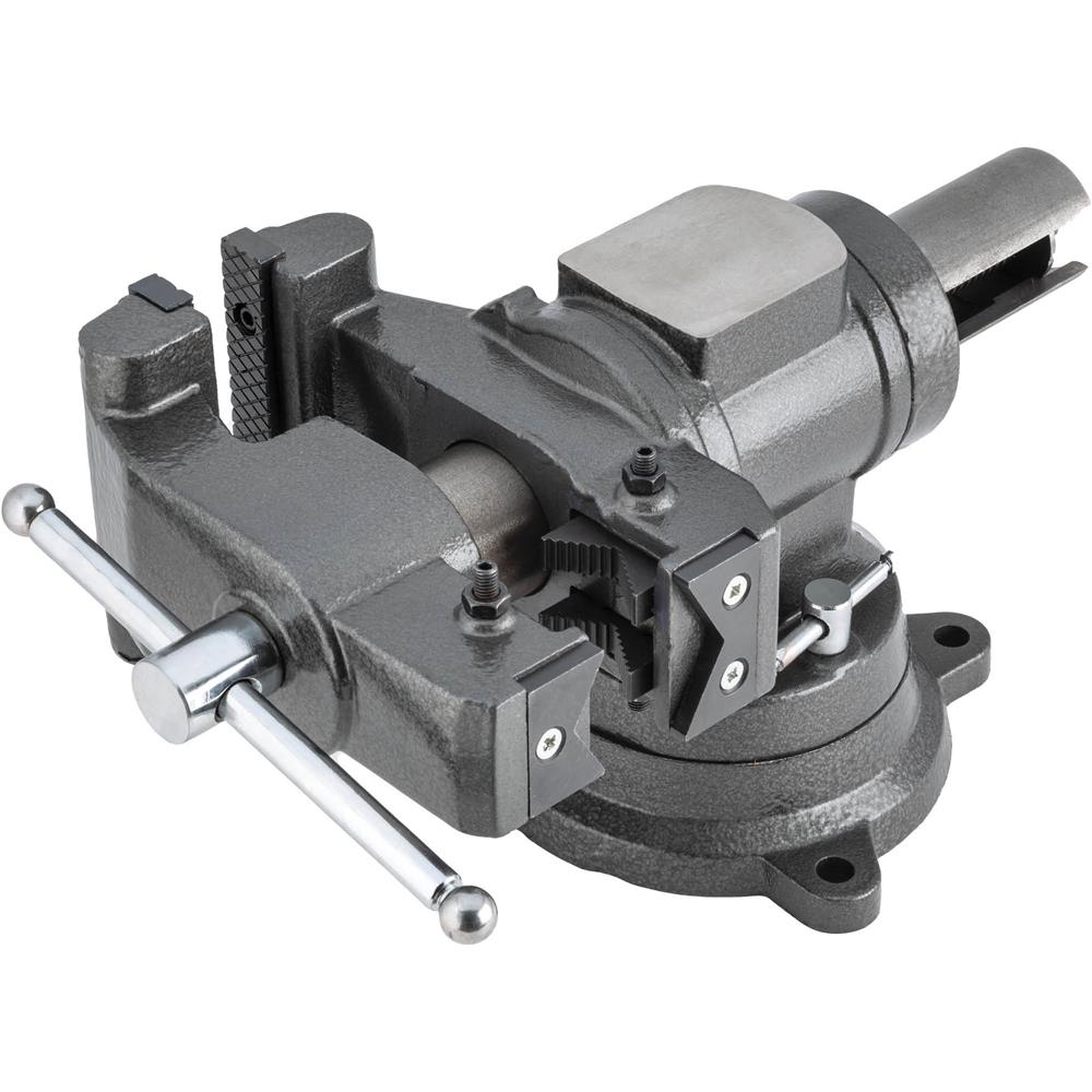 Grizzly T33818 - 5" Industrial 360 Degree Swivel Base Drop-Forged Workbench Vise