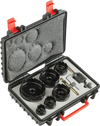 Grizzly PRO T33824 - 6 Pc Metalworking Tungsten Carbide Hole Saw Set 7/8" - 2-1/2"
