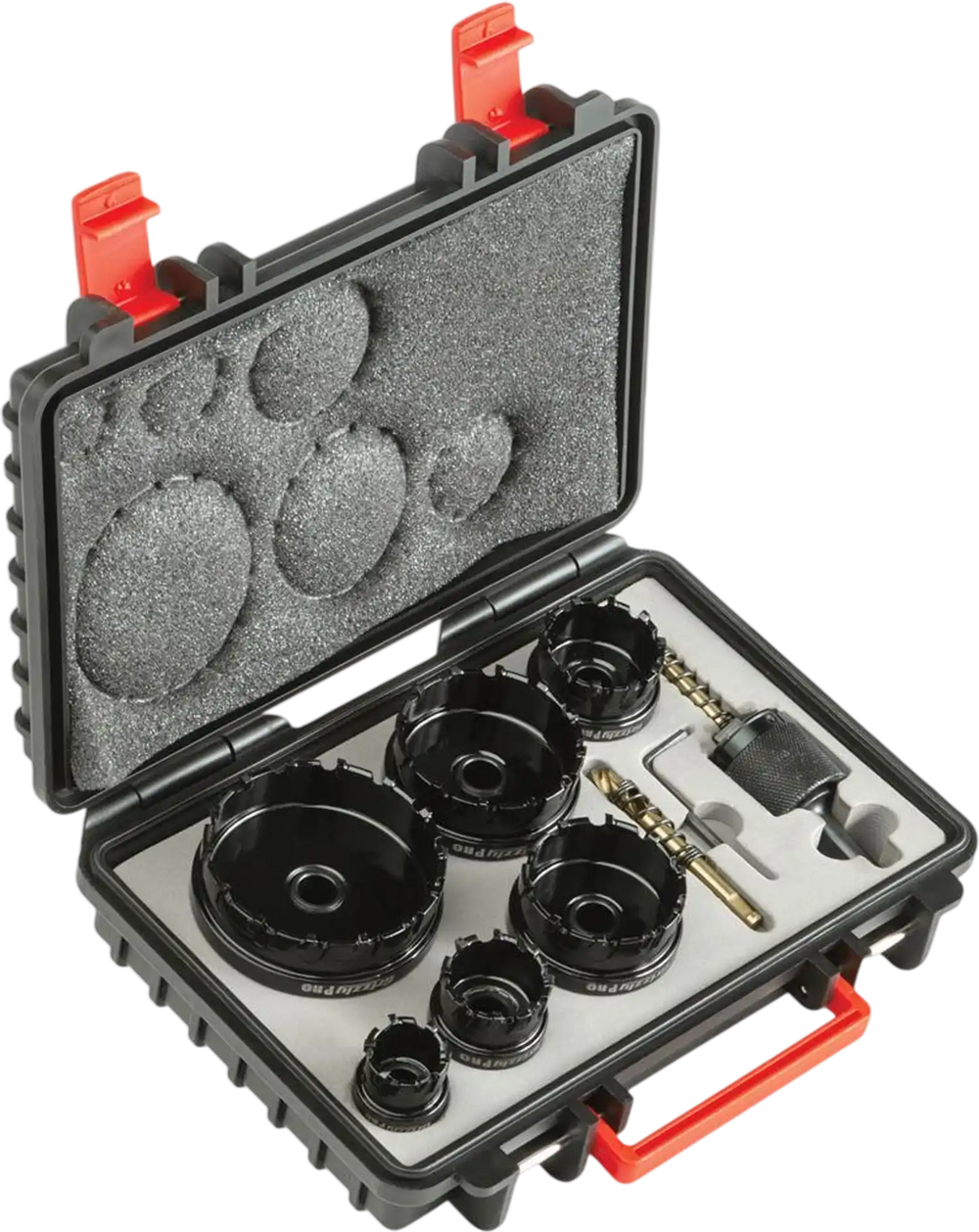 Grizzly PRO T33824 - 6 Pc Metalworking Tungsten Carbide Hole Saw Set 7/8" - 2-1/2"
