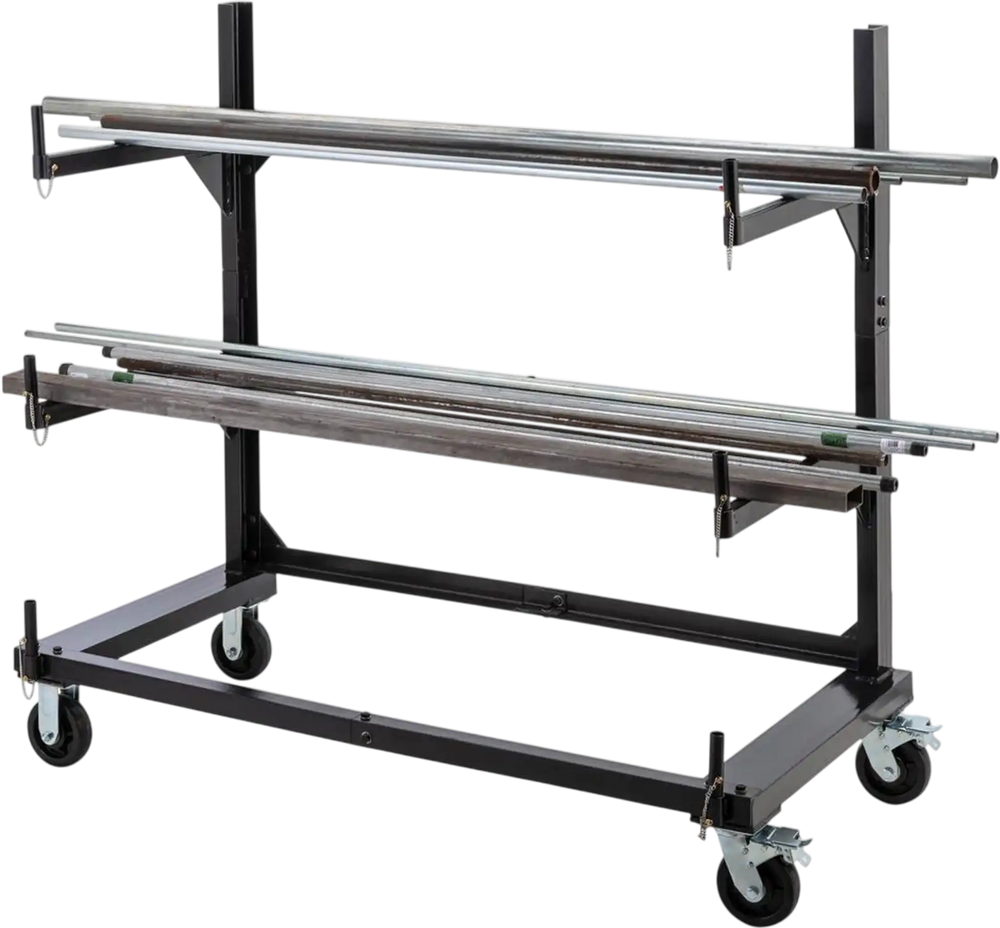 Grizzly T33881 - Metal Stock Cart, 2200 lb. Capacity