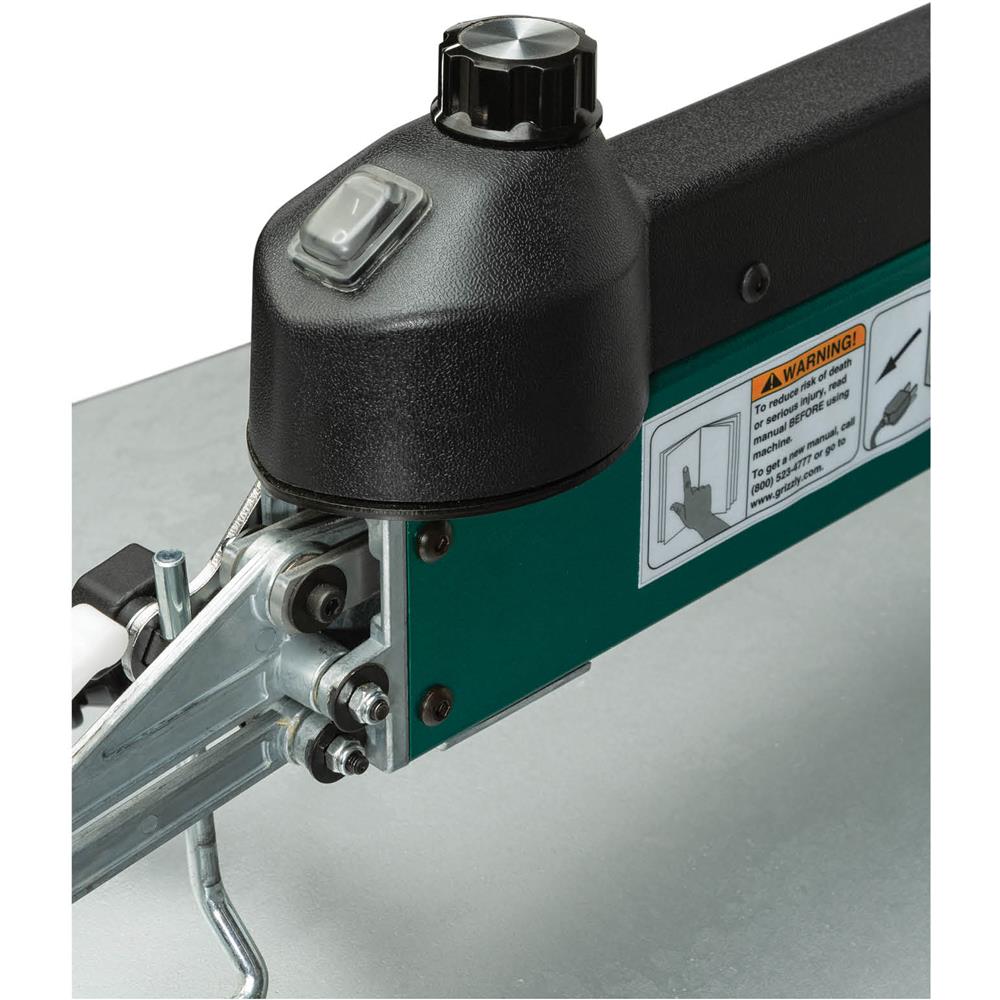 Grizzly T33906 - 21" Variable-Speed Scroll Saw with Foot Pedal and Stand