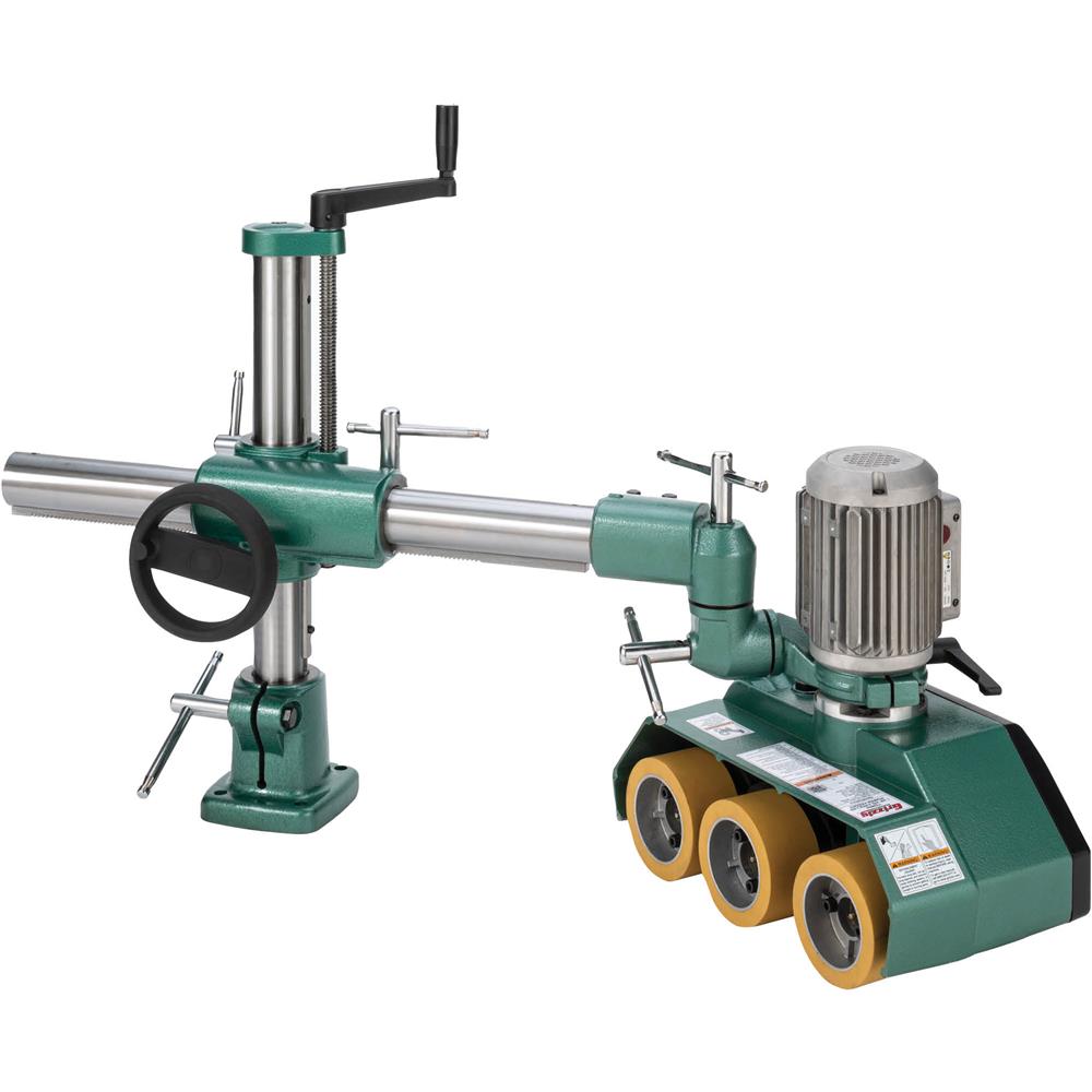 Grizzly T33924 - 1 HP Variable-Speed 3-Roller Power Feeder, Single-Phase