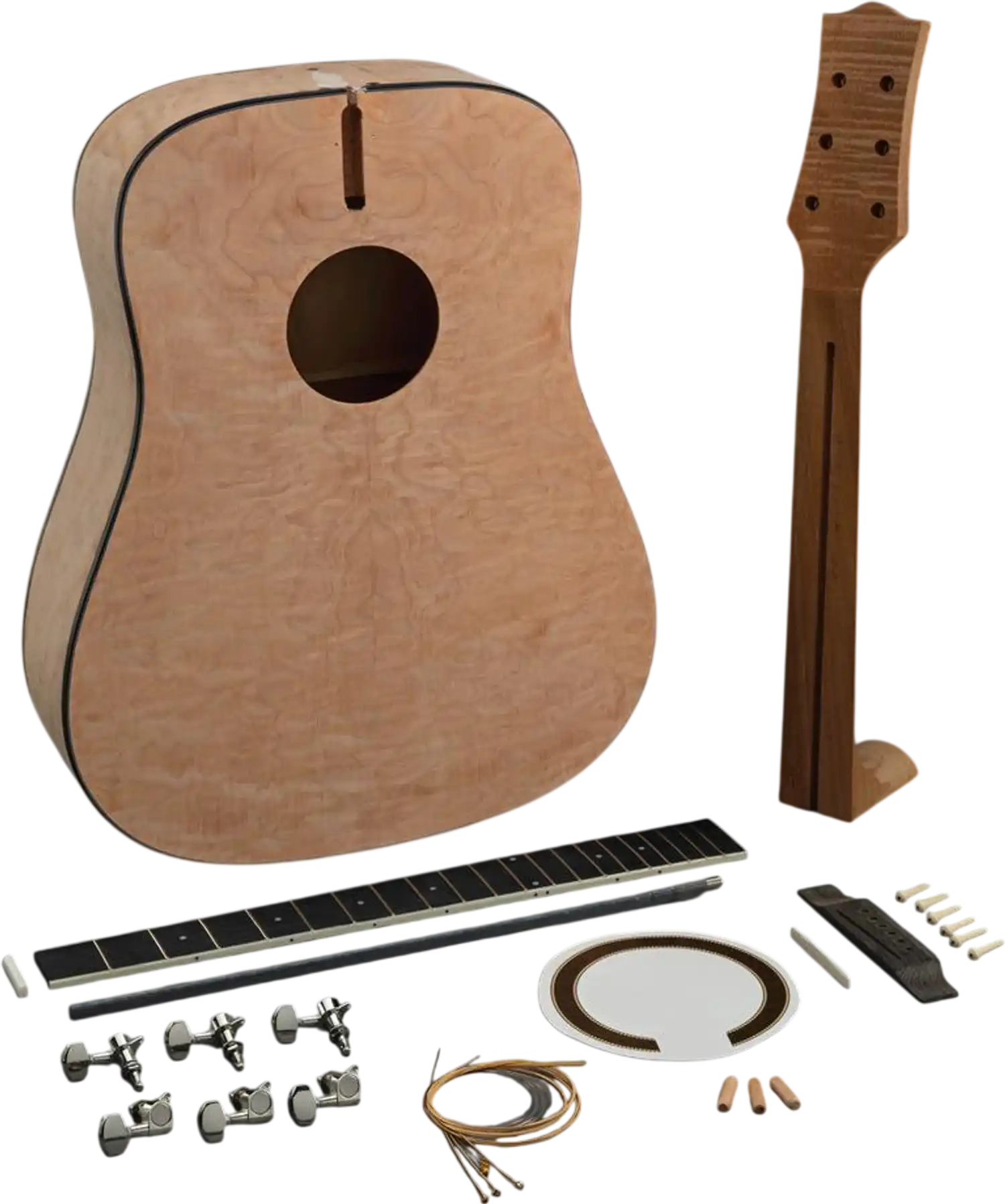 Grizzly T33952 Instrument Kit Quilted Maple Acoustic Guitar Kit New