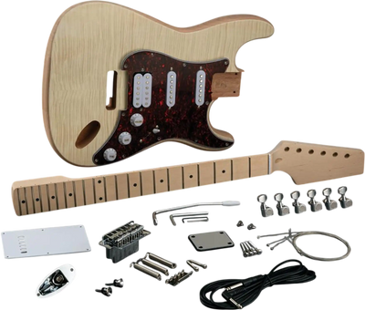 Grizzly T33956 Instrument Kit Fiddleback Maple Electric Guitar Kit New
