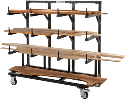 Grizzly T34006 Mobile Lumber Rack Cart Dolly New