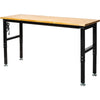 Grizzly T34011 - 6' Adjustable Heavy-Duty Workbench with Outlets