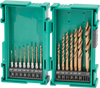 Grizzly PRO T34016 - 15-Pc. M35 Cobalt Step Point Drill Bit Set