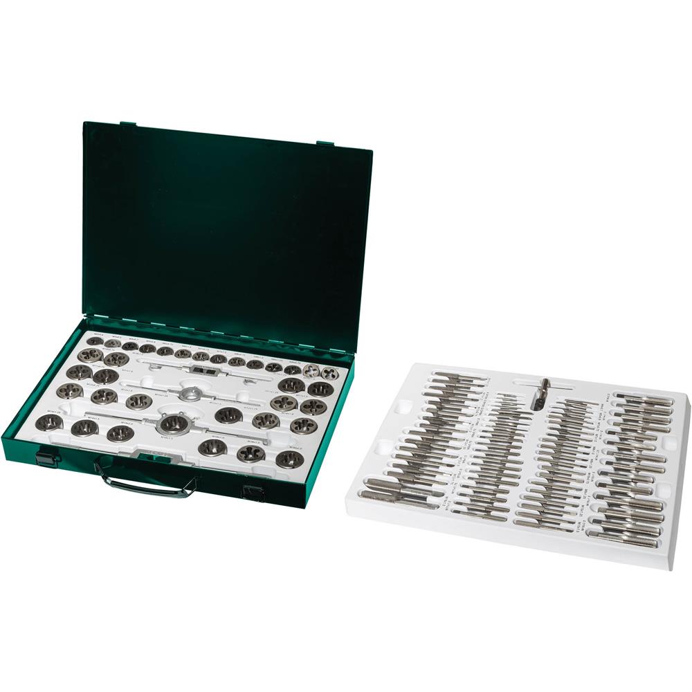 Grizzly Precision T34071 - 110-Pc. SAE/Metric Combination M2 HSS Tap & Die Set