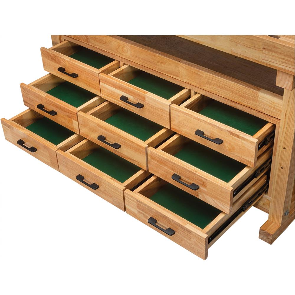Grizzly T34091 - 80" 9-Drawer Euro-Style Butcher Block Workbench