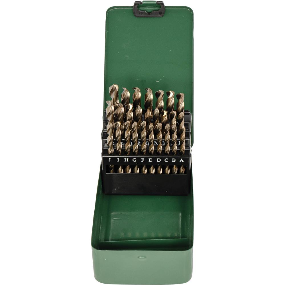 Grizzly PRO T34126 - 26-Pc. M35 HSS Cobalt Lettered A-Z Drill Bit Set