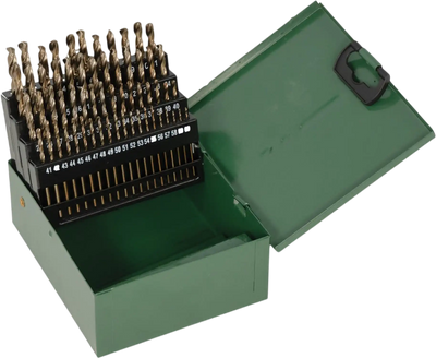 Grizzly T34127 Drill Bits PRO 60-Pc M35 HSS Cobalt Numbered 1-60 Drill Bit Set New