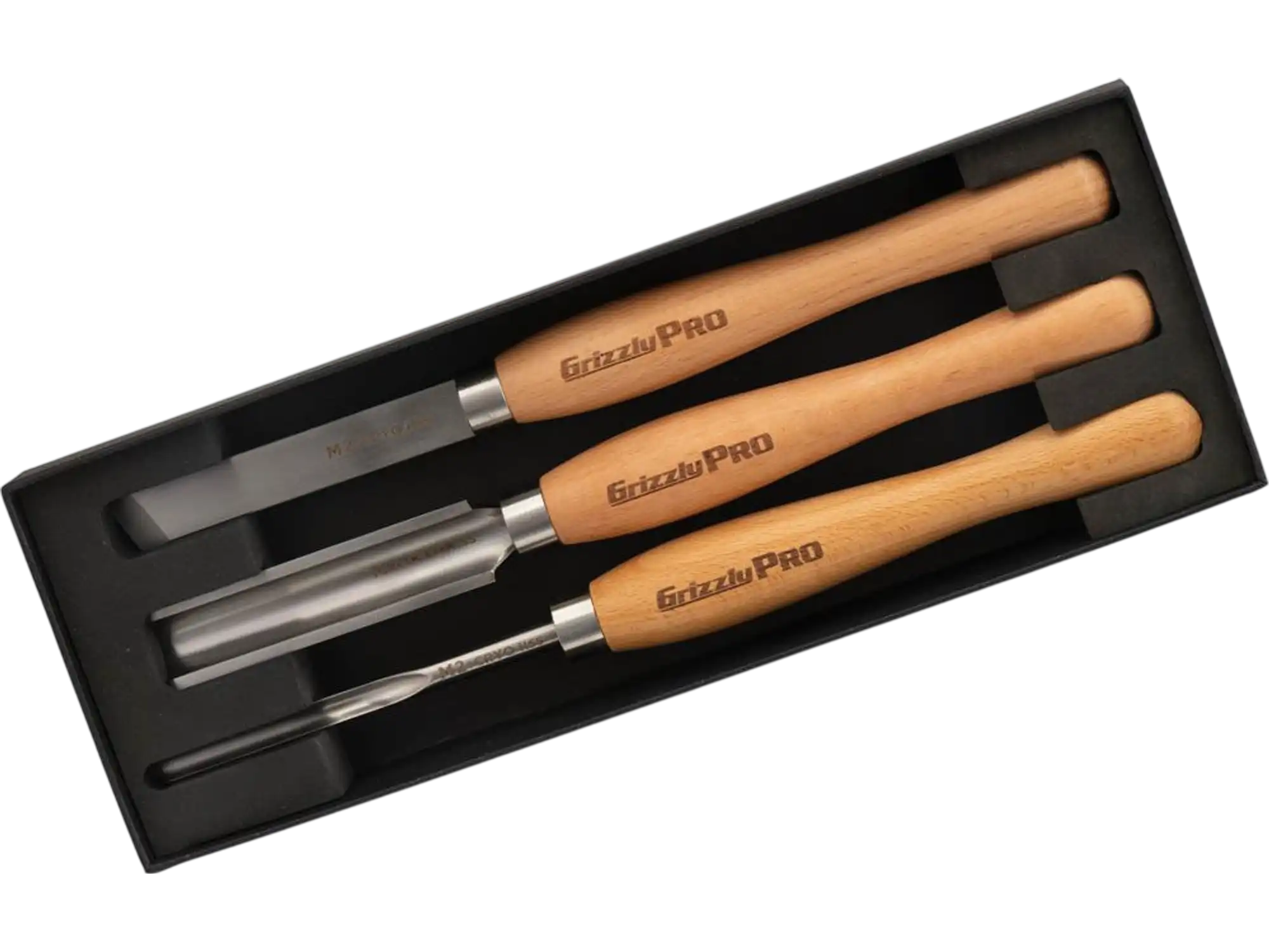 Grizzly T34152 Chisels & Gouges PRO 3-Pc M2 Cryo Lathe Tool Set New