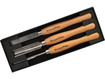 Grizzly T34152 Chisels & Gouges PRO 3-Pc M2 Cryo Lathe Tool Set New