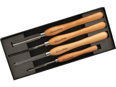 Grizzly T34153 Chisels & Gouges PRO 4-Pc M2 Cryo Lathe Tool Set New