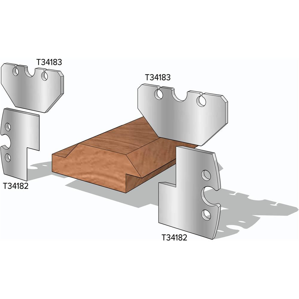 Grizzly T34182 - 3/4" Shiplap Side Knives, 2-Pk. - Left