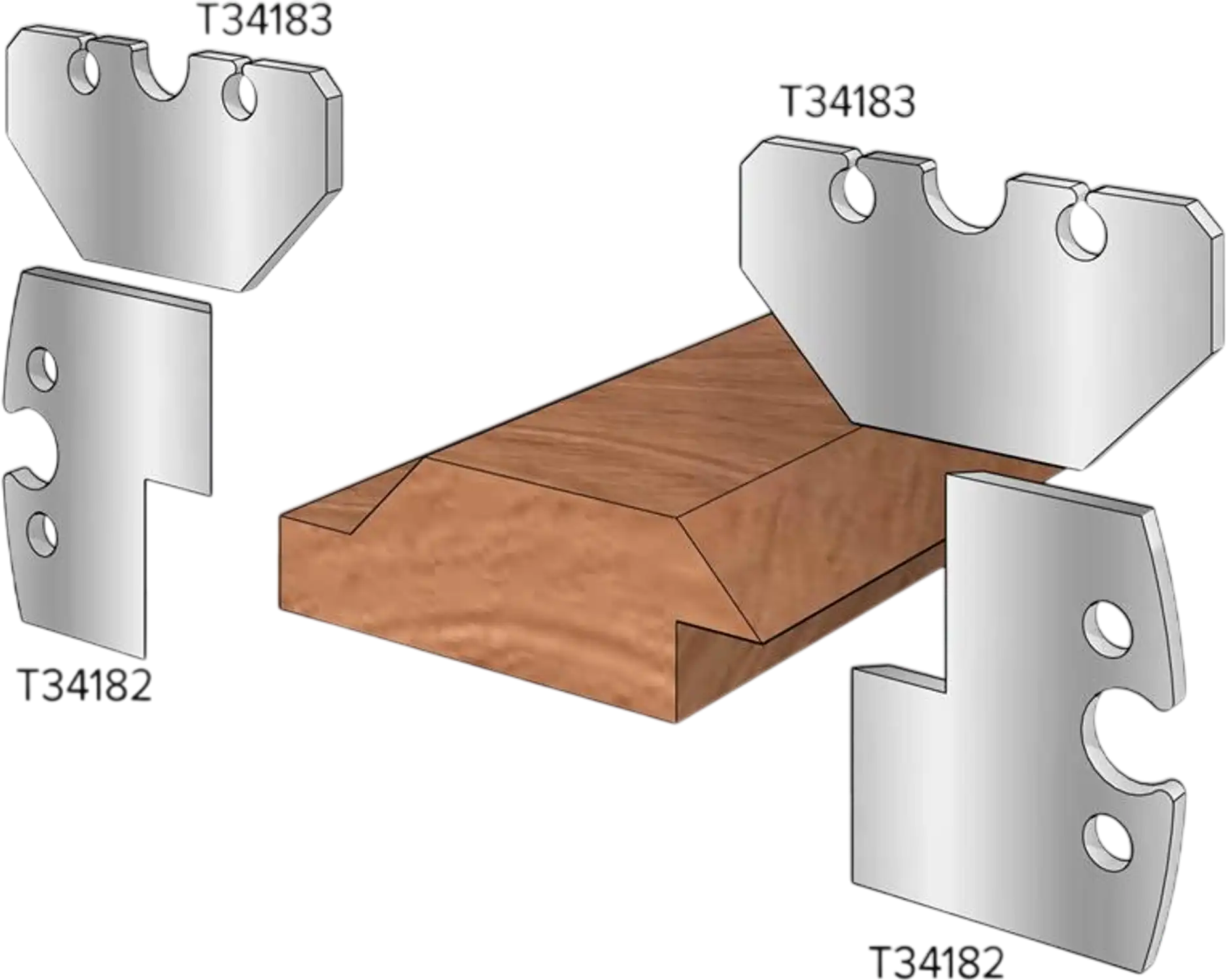Grizzly T34183 Profile Knives 3/4