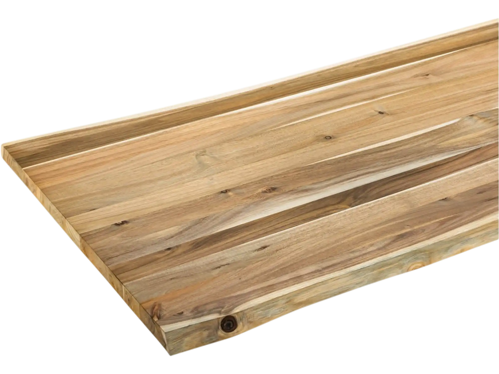 Grizzly T34233 - Acacia Butcher Block Live Edge - Unfinished 1-1/2" x 30" x 48"